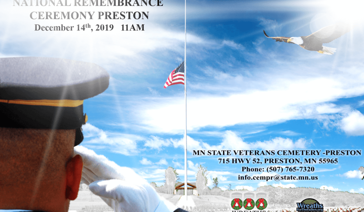 Post Photo for National Remembrance Ceremony on December 14th, 2019 at 11am